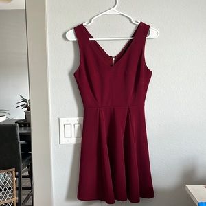 Burgundy skater dress